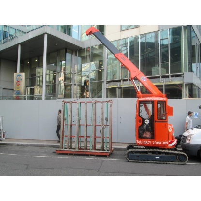 CCH30T 3-ton mini crawler crane in action during construction of the Google HQ building, Dublin