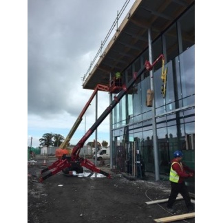 UNIC URW-376 Mini Spider Crane in action UNIC URW-376 Mini Spider Crane in action
