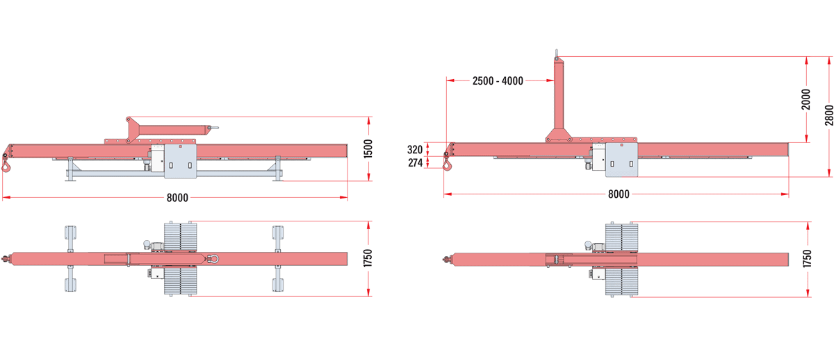 Libro 12000 Overhang Beam – Dimensions Libro 12000 Overhang Beam – Dimensions