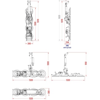 P11104 Intelli-Grip Glass Lifter Dimensions
