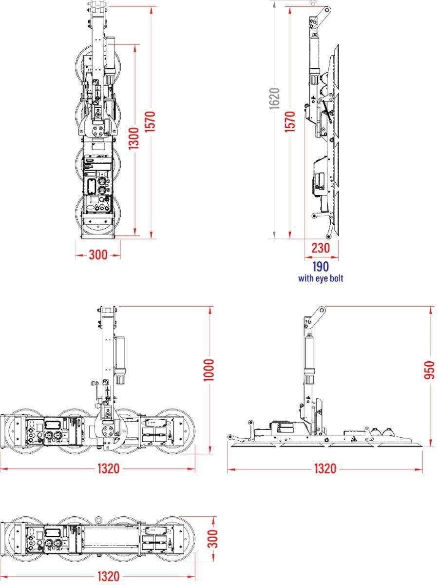 P11104 Intelli-Grip Glass Lifter Dimensions