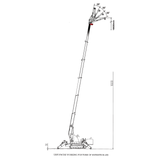 URW-376 Mini Spider Crane – URW376CD Working Posture of Extension Jib URW-376 Mini Spider Crane – URW376CD Working Posture of Extension Jib