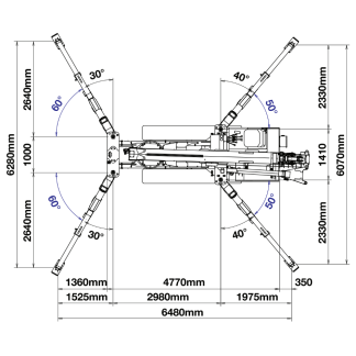 URW-706 Mini Spider Crane – URW706CDE Boom