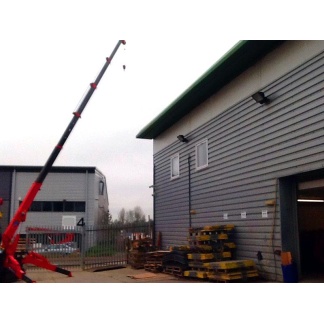Mini Spider Crane Hire – UNIC URW 376 in action Mini Spider Crane Hire – UNIC URW 376 in action